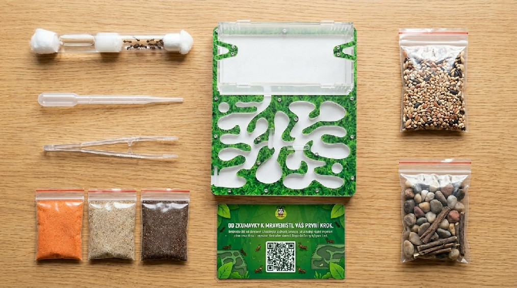 Kompletní obsah sady mravenčí farmy